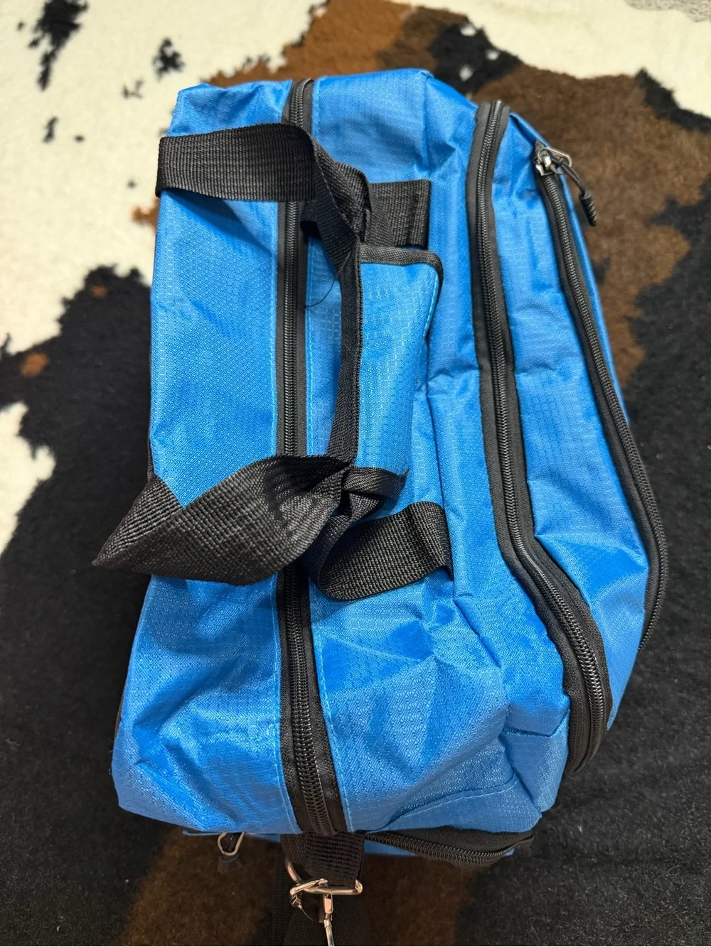 Kids Blue Black Dance Duffel Bag Ballet Gymnastics Cheer Travel